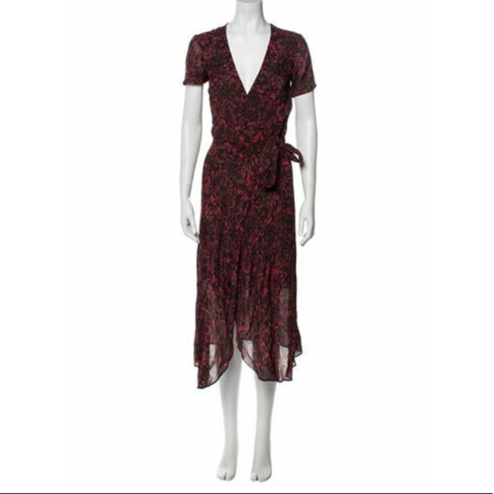 Rosey Midi Floral Wrap Dress